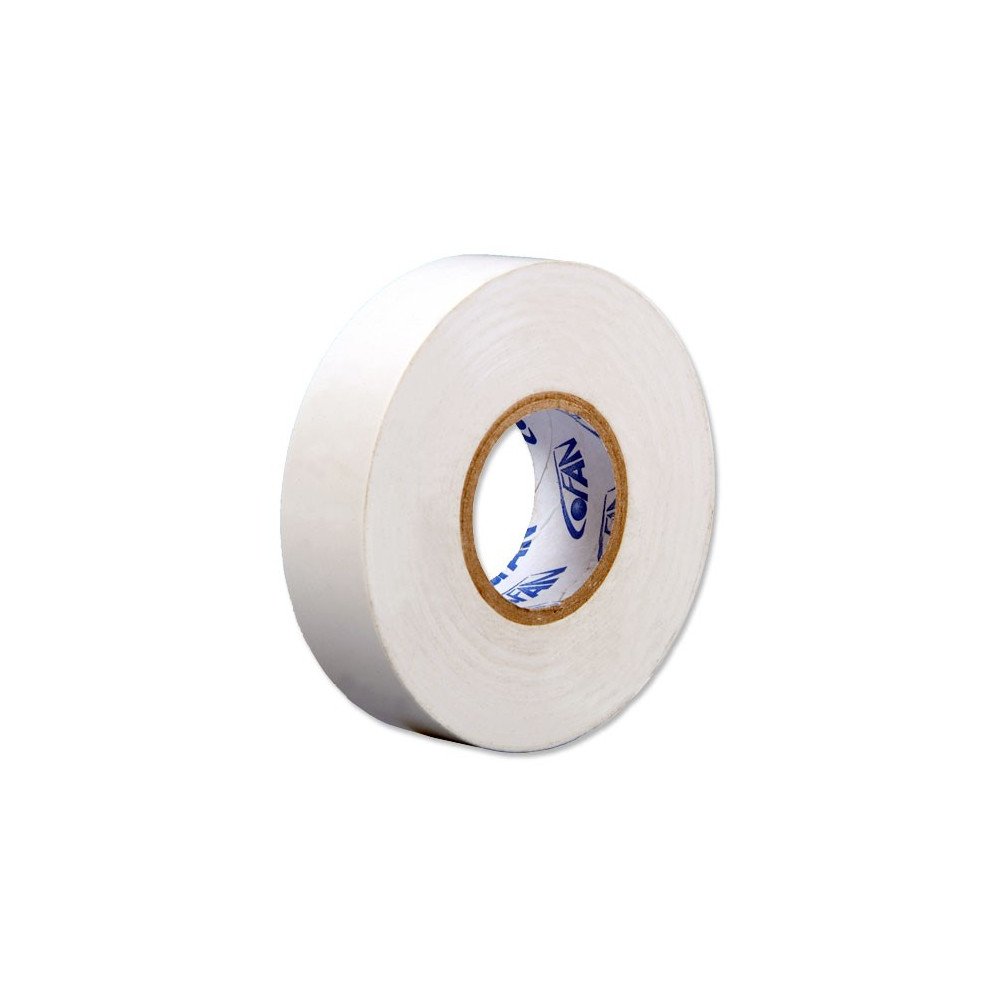 Fita isolante de PVC branco 20m x 19mm Fita isolante de PVC branco 20m x 19mm