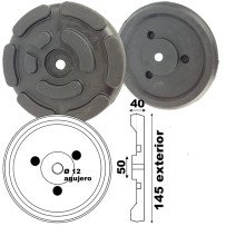 Almofada de borracha para elevação externa de 145 mm