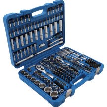 Conjunto de chave de vidro hexagonal Δ em 6,3 mm (1/4) Δ 10 mm (3/8) / 12,5 mm (1/2) Δ 192 peças