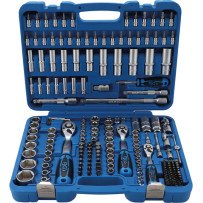 Juego de llaves de vaso hexagonal | entrada 6,3 mm (1/4) | 10 mm (3/8) / 12,5 mm (1/2) | 192 piezas