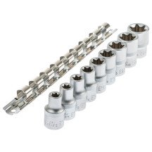 Jogo 9 copos 1/2 Torx curto