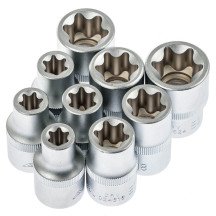 Jogo 9 copos 1/2 Torx curto