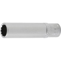 Chave de soquete longa de 1/4, 12 pontas 8mm.