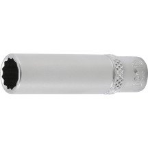 Chave de soquete longa de 1/4, 12 pontas 9mm.