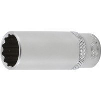 Chave de soquete longa de 1/4, 12 pontas 13 mm