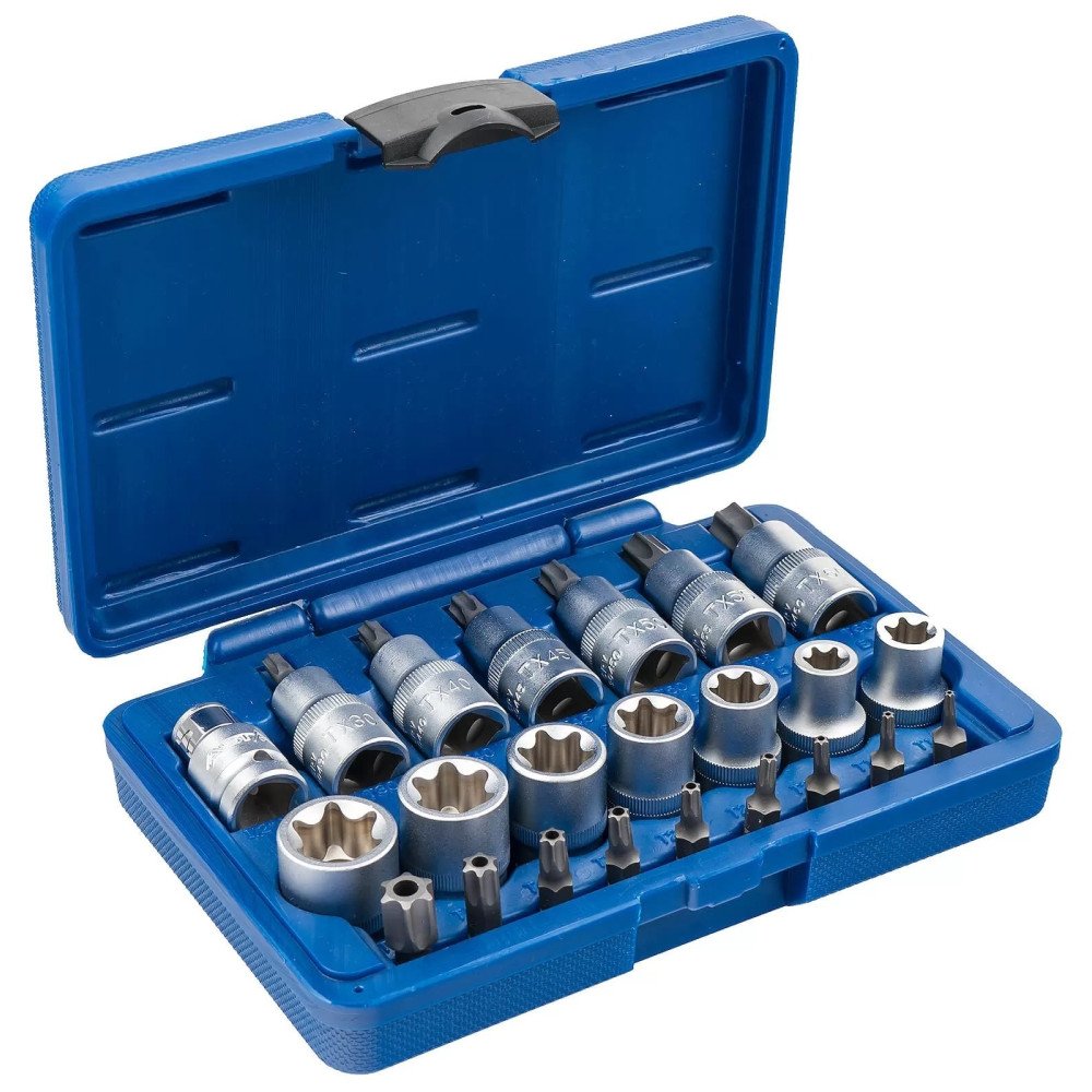 Conjunto de 23 peças de chaves de vidro e dicas de Torx Conjunto de 23 peças de chaves de vidro e dicas de Torx