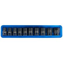 Juego 10 llaves de vaso de impacto cortos 1/2"