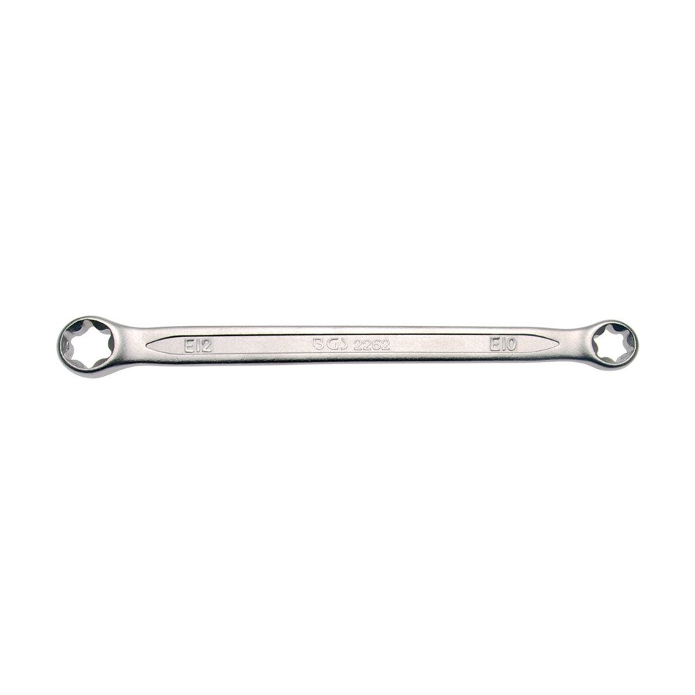 Llave de estrella doble con cabezas E-Torx | E10 x E12 Llave de estrella doble con cabezas E-Torx | E10 x E12