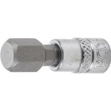 Chave de soquete de 1/4 com ponta Allen de 10 mm.