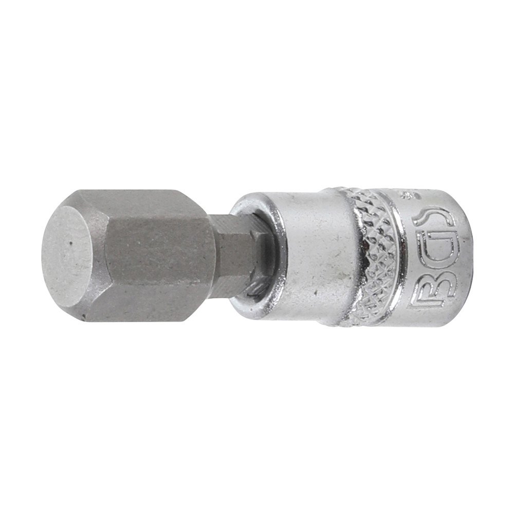 Chave de soquete de 1/4 com ponta Allen de 10 mm.
