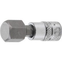 Chave de soquete de 1/4 com ponta Allen de 12mm