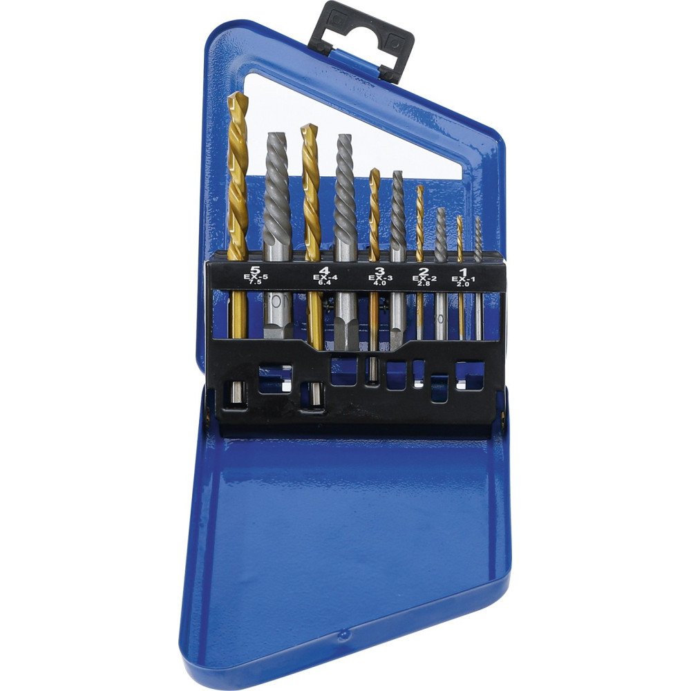 Extratores de parafuso e Esboço de corte esquerdo HSS titânio-nitriated 2 - 7,5 mm