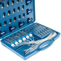 Medidor de fluxo de trilho comum definido com 24 adaptadores