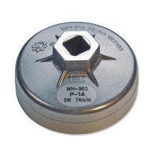 Recipiente para filtro de óleo | 14 rostos | Ø 74 mm | para Audi, BMW, Mercedes-Benz, Opel, VW