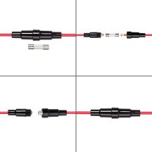 Suporte de fusível de vidro 5x20, 10A / 250V