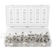 Conjunto de 120 fusíveis de tubo de vidro