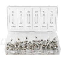 Conjunto de 120 fusíveis de tubo de vidro