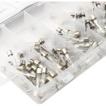 Conjunto de 120 fusíveis de tubo de vidro