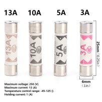 Variedade de fusíveis de cerâmica 10 peças