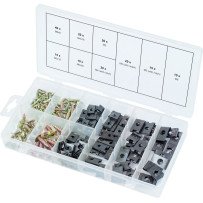 Sortimento de 170 peças de parafusos e porcas