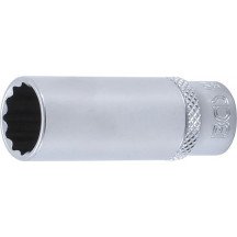 Chave de soquete longa de 1/4, 12 pontas, 14 mm.