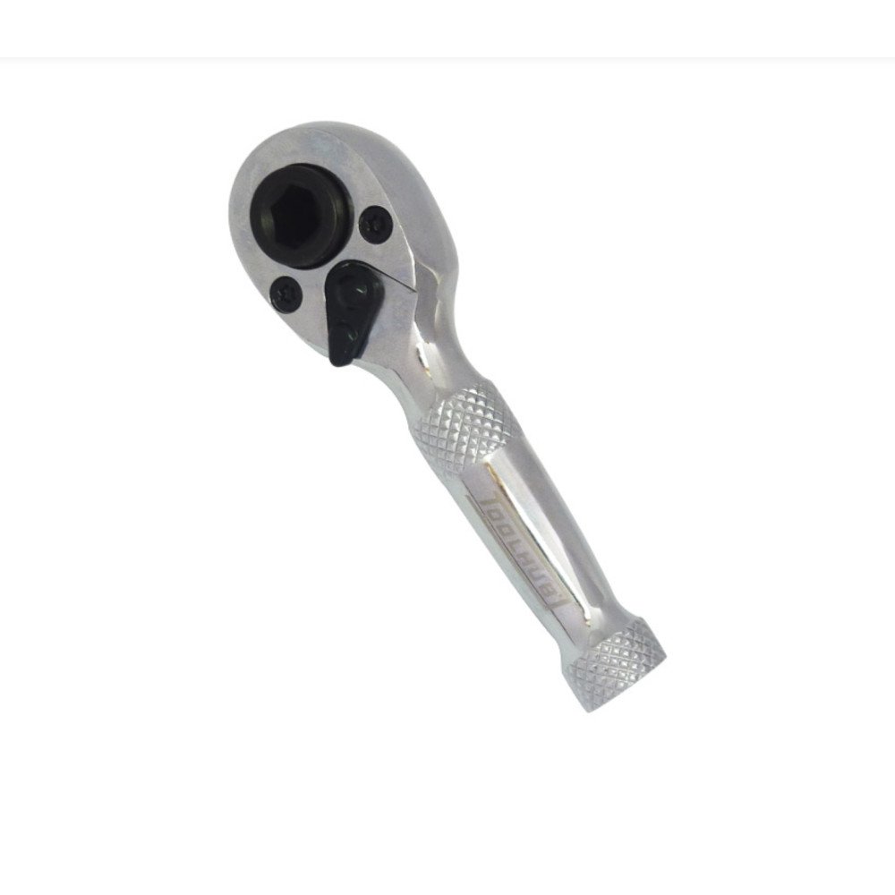 Catraca curta de 1/4" e 72 dentes e suporte para brocas