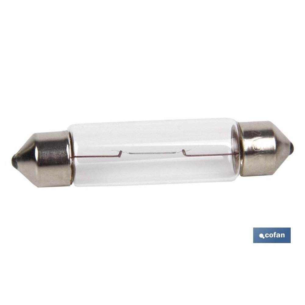 LÂMPADA PLAFONIER C5W 12V 5W Ø11X44 MM 10 UNIDADES LÂMPADA PLAFONIER C5W 12V 5W Ø11X44 MM 10 UNIDADES