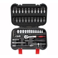 Juego 46 piezas llaves de vaso 1/4