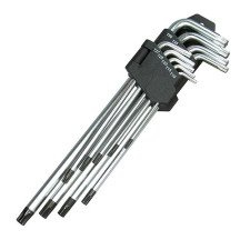 Jogo 9 chaves Torx (T-Star), extra longo inviolável T10-50
