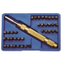 Jogo automático do alfabeto + numeração 4 mm.