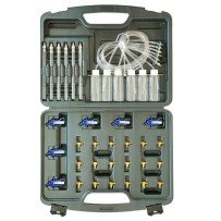 Conjunto medidor de flujo de common rail con 24 adaptadores