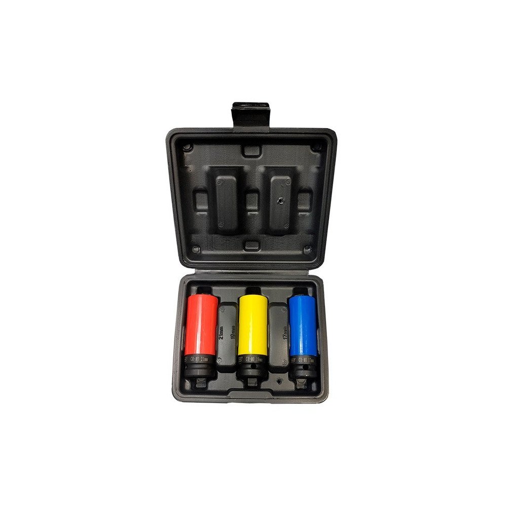 Conjunto de 3 copos com borda de alumínio