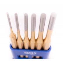 Conjunto de punções para pinos ø 3-4-5-6-7-8 mm. (6 peças)