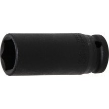Chave de impacto sextavada longa de 1/2  23 mm.