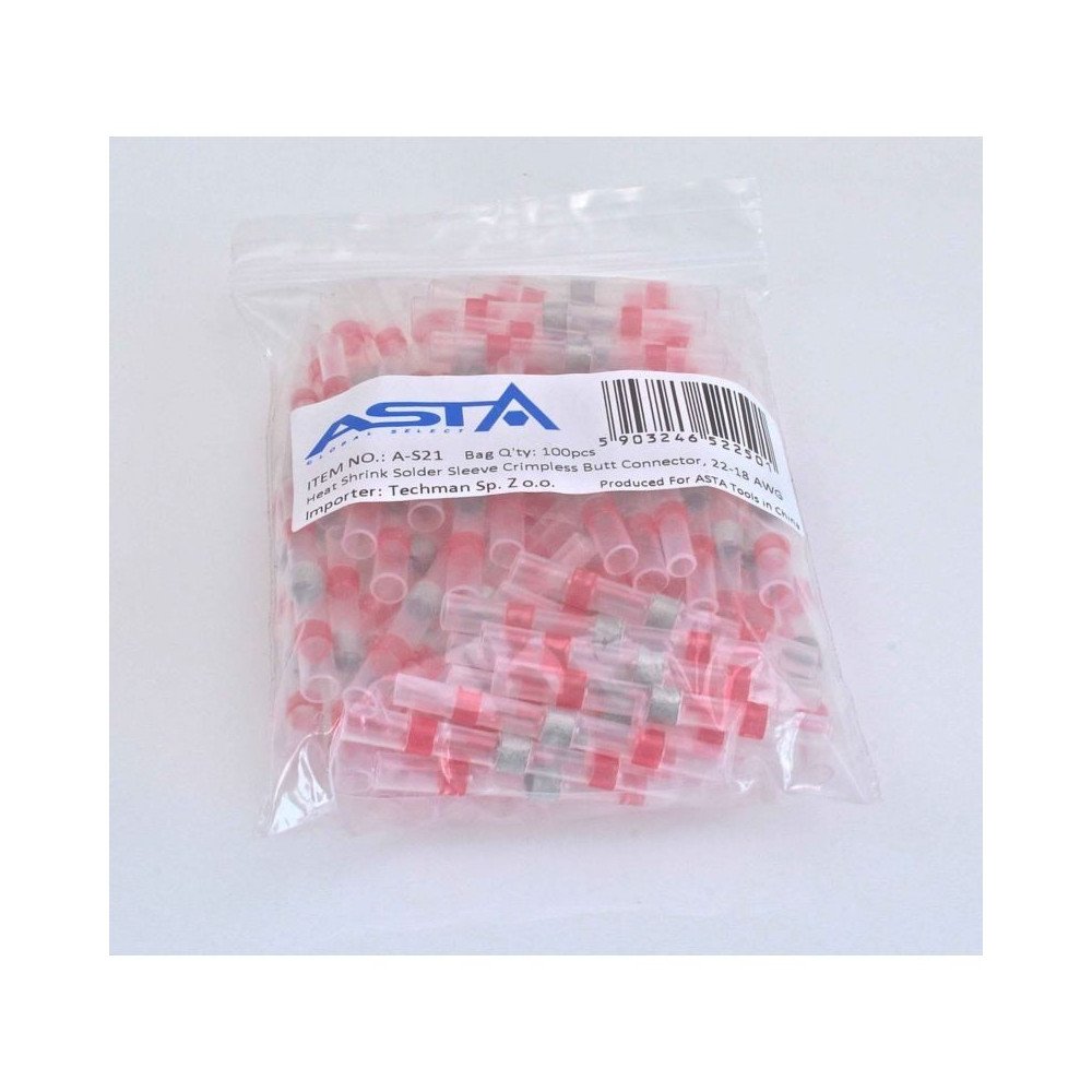 Conectores termoplásticos (Rojo) pack 100 Unds.