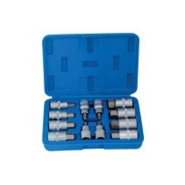 Juego de vasos 1/2 puntas hexagonales 5-22 12 piezas