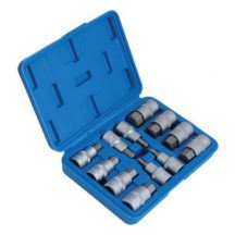 Conjunto de soquetes sextavados 1/2 5-22, 12 peças