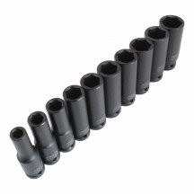 Juego 10 llaves de vaso de impacto 1/2 largos