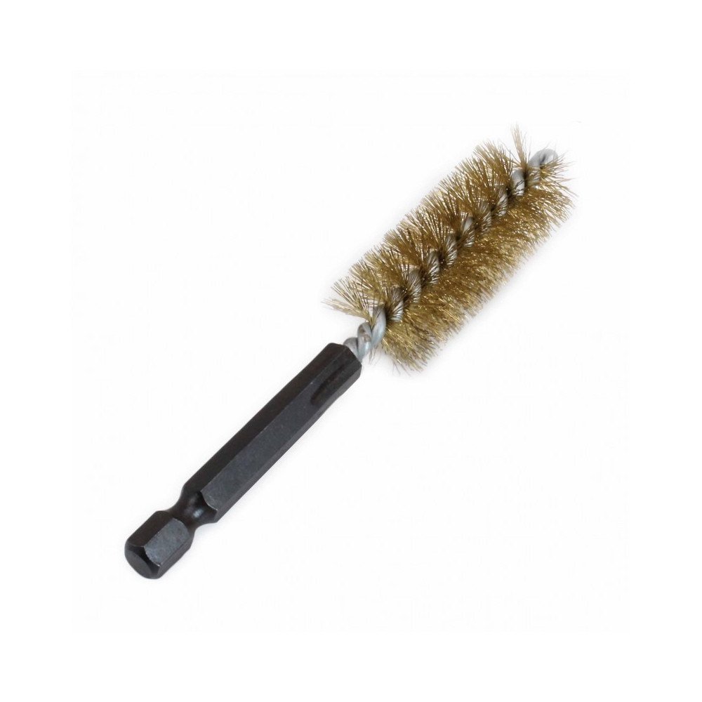 Escova de aço banhada em latão de 22 mm. Escova de aço banhada em latão de 22 mm.