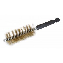 Escova de aço banhada em latão de 22 mm.