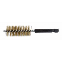 Escova de aço banhada em latão de 22 mm.
