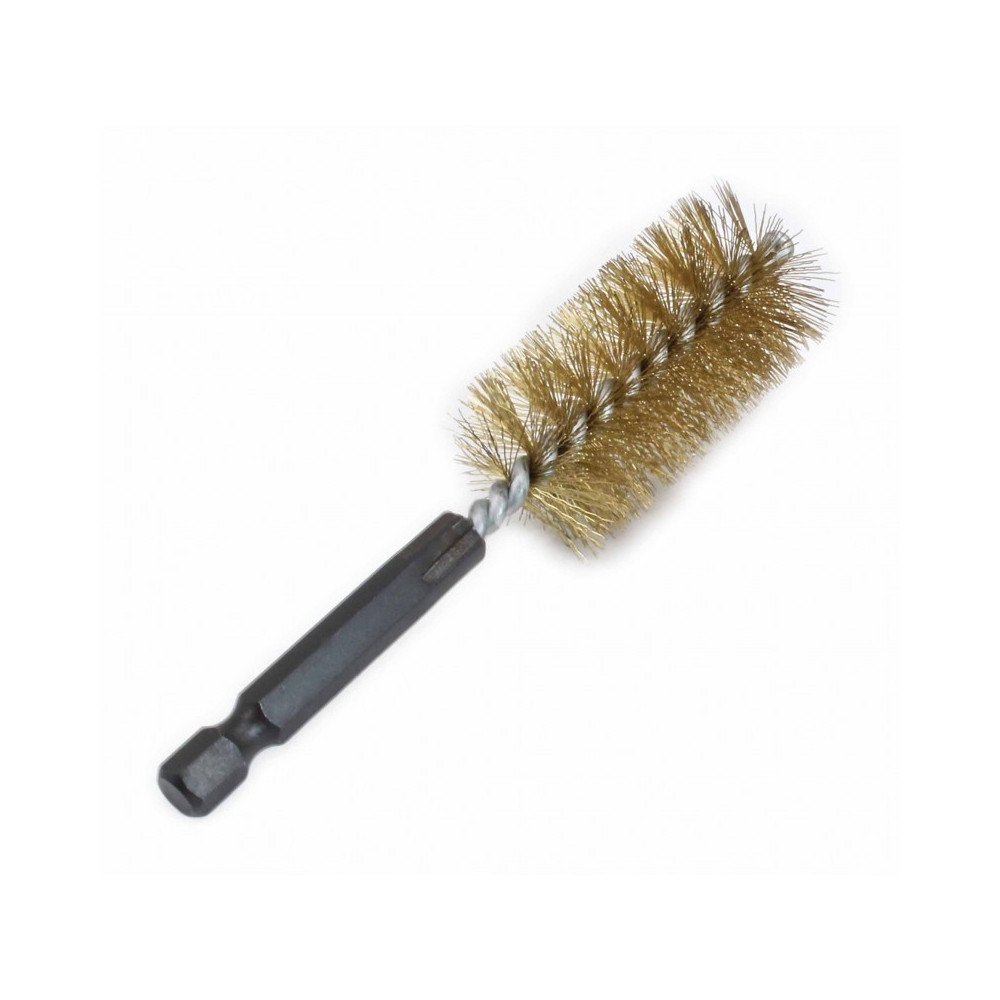 Escova de aço banhada em latão de 25 mm.