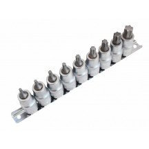Conjunto de soquetes Torx de 9 peças de 1/2 polegada