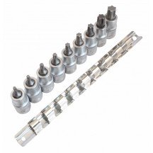 Conjunto de soquetes Torx de 9 peças de 1/2 polegada