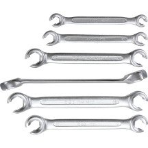 Jogo 6 chaves duplas abertas (Racores) 8x9-18x19 mm.