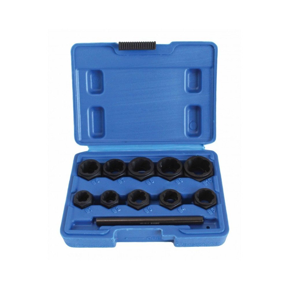 JUEGO DE VASOS PERFIL BAJO PARA TORNILLOS DETERIORADOS 11 PCS.
