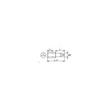 Hexágono externo magnético 6.3 mm (1/4) 60 mm