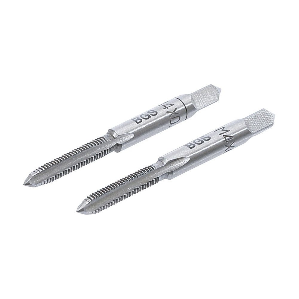 Machos iniciais e de acabamento M4 x 0,7 mm, 2 peças Machos iniciais e de acabamento M4 x 0,7 mm, 2 peças