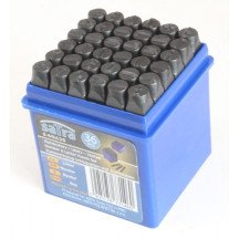 CONJUNTO DE ALFABETO E NUMERADOR DE 6 MM COM 36 PEÇAS.