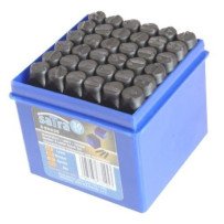 CONJUNTO DE ALFABETO E NUMERADOR DE 8 MM COM 36 PEÇAS.